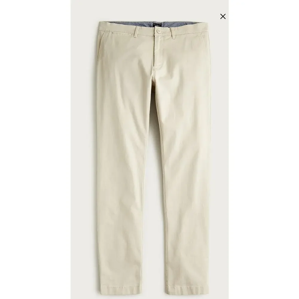 NWOT J. Crew 484 Slim-Fit Stretch Chino Pant Beige 34/32